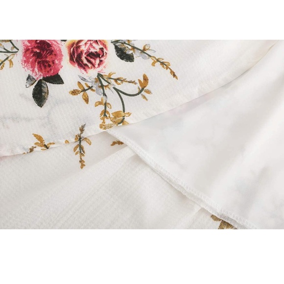 Floral Off The Shoulder Split Chiffon Maxi Dress - Picture 4 of 6